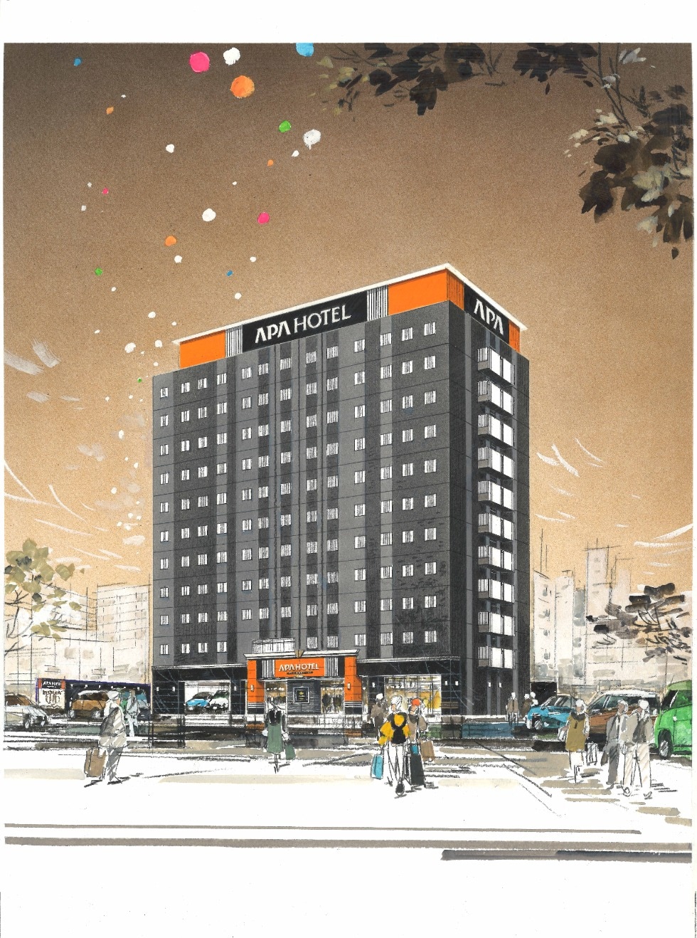 アパホテル〈松山市駅前〉2026年7月28日（火）開業予定画像