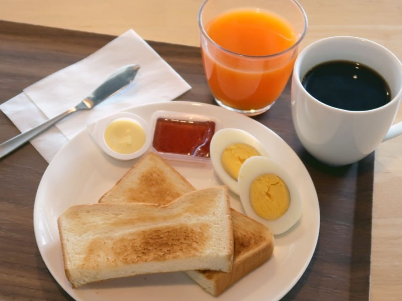 無料軽朝食メニュー