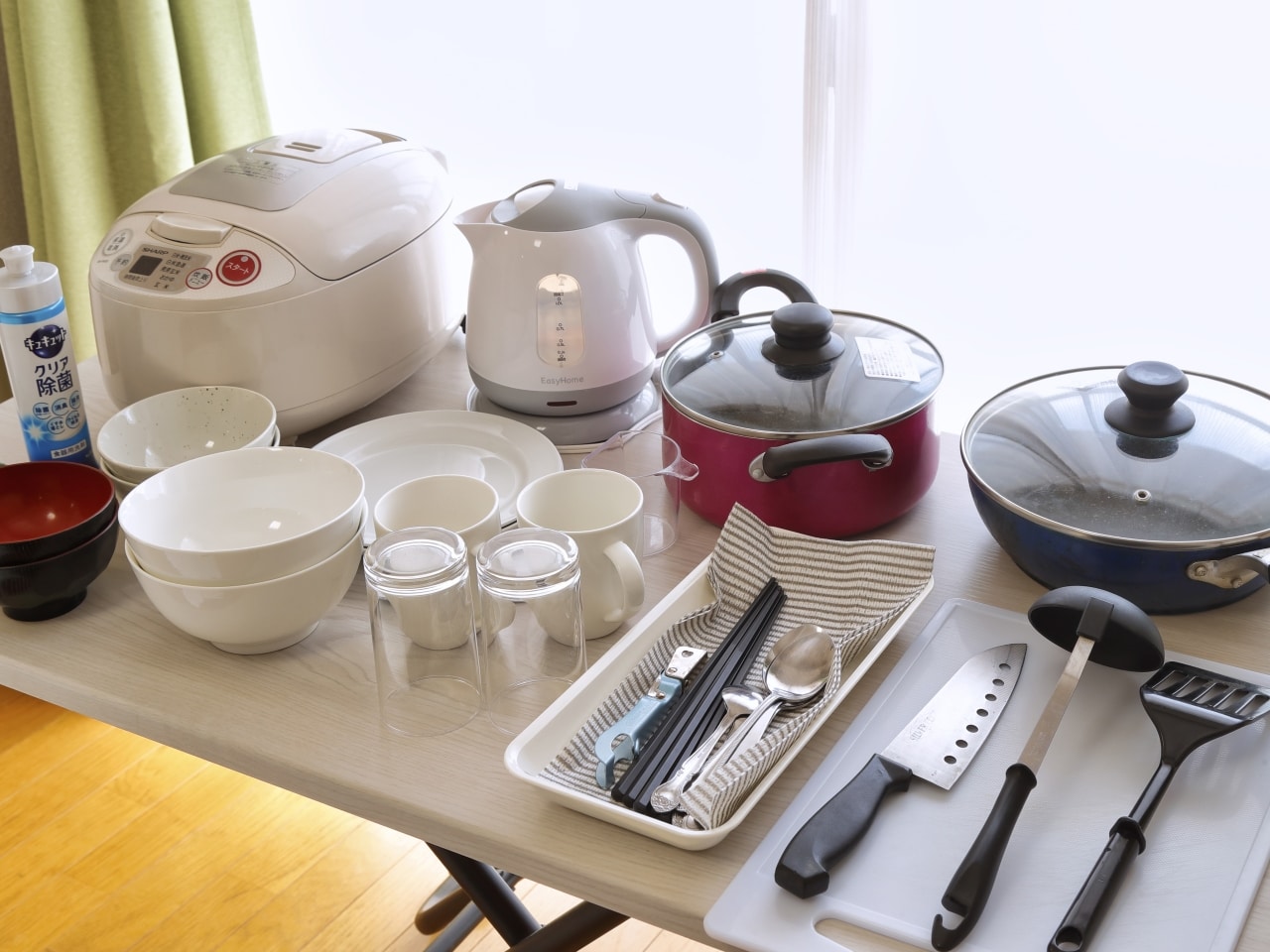 キッチン調理器具セット無料貸出（一例）