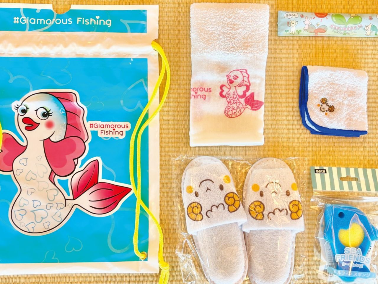 【お子さま向けアメニティ】お子様向けアメニティが新しくなりました！ 当館キャラクター『グラッシー』のナップザックが新たに登場です！ そして中身も可愛らしくなりました♪