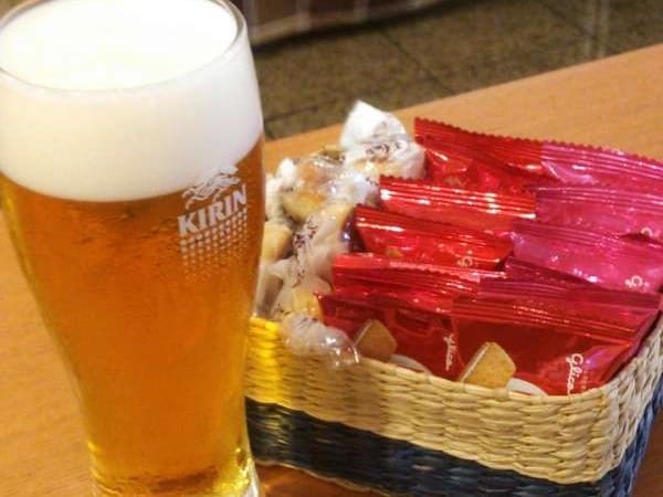 生ビールとおつまみ