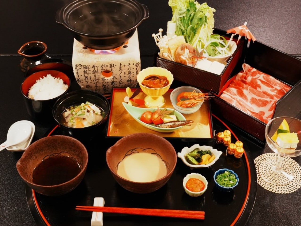 「湯郷華やぎしゃぶしゃぶ御膳」スタンダード