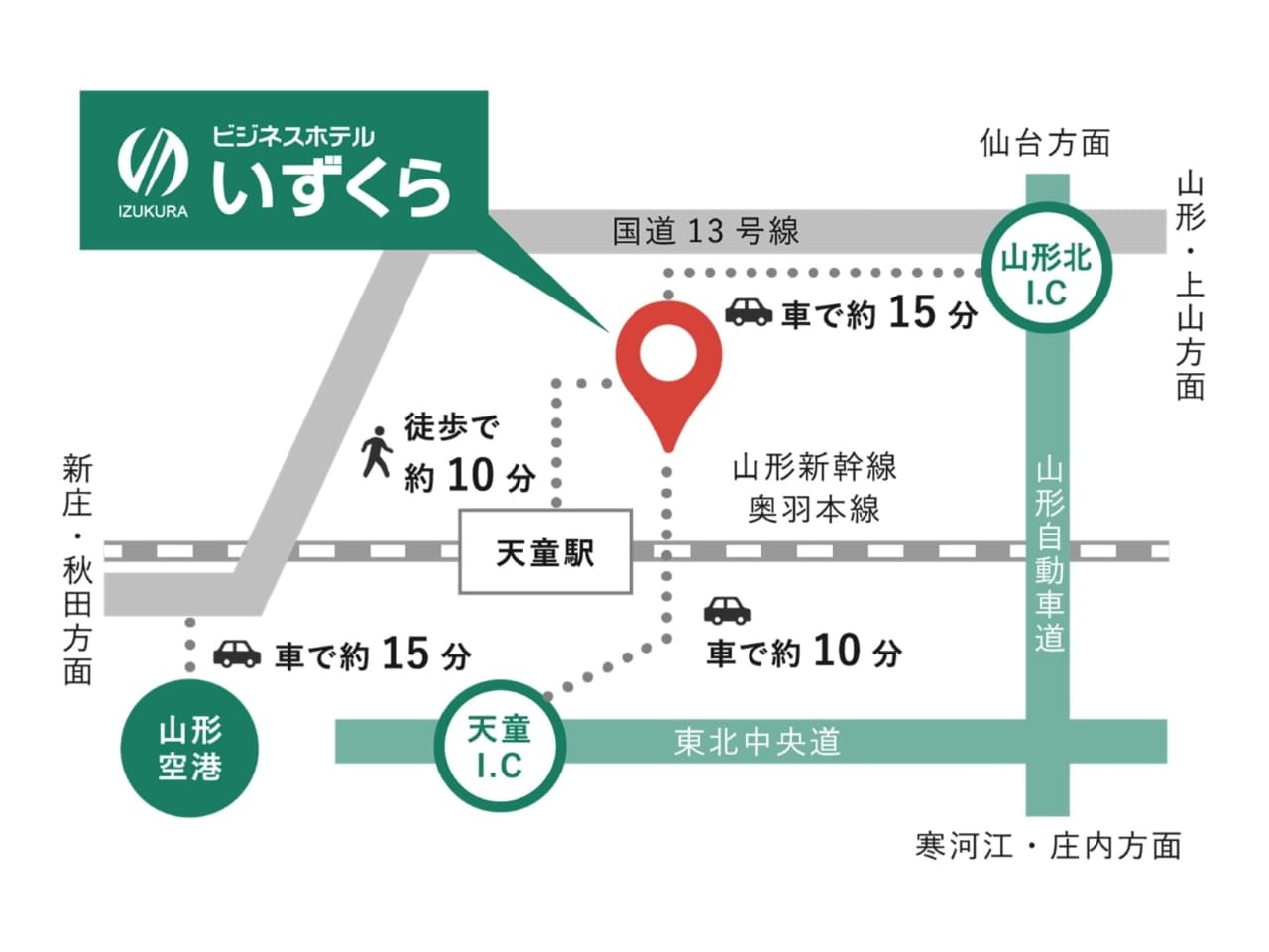 各交通機関から好アクセス