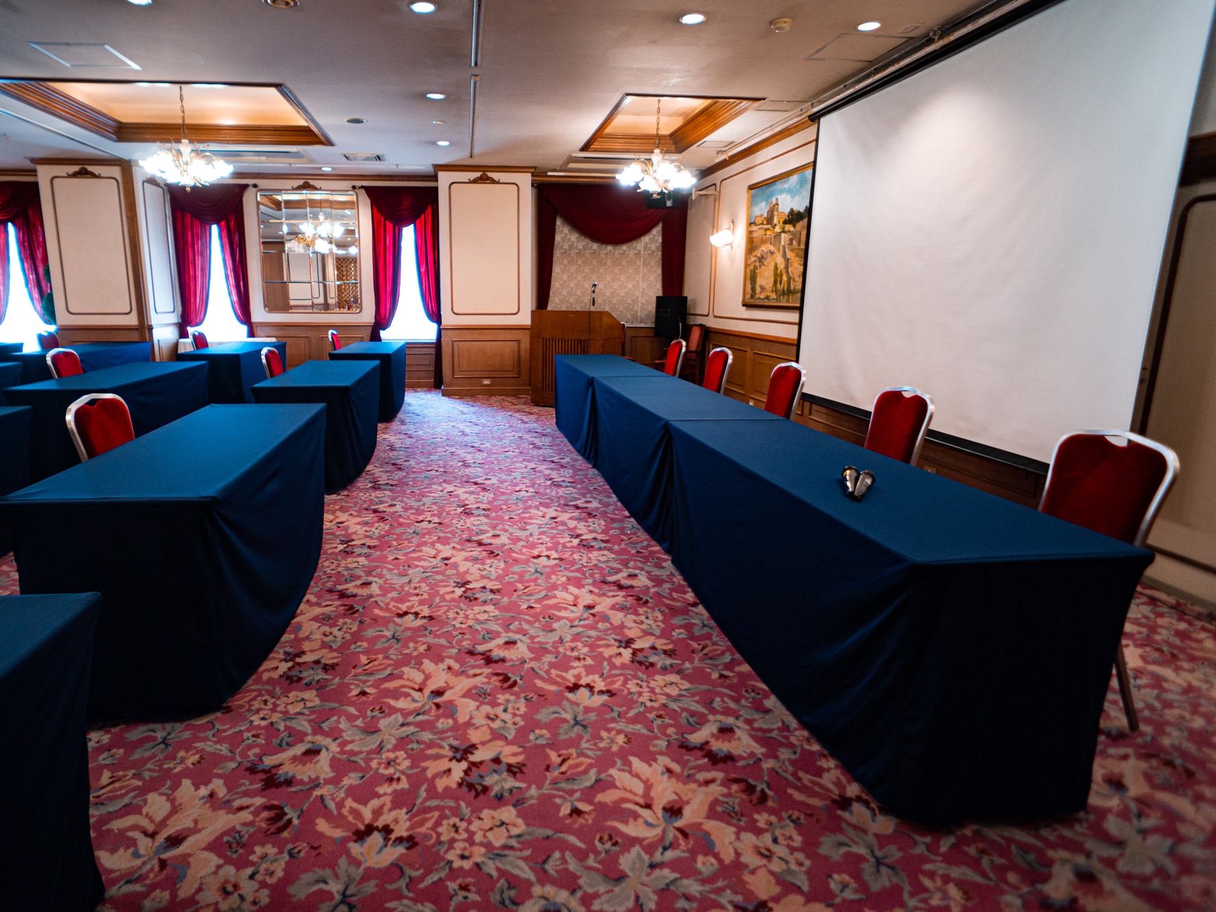 スクリーンやマイクの貸出備品もご用意可能