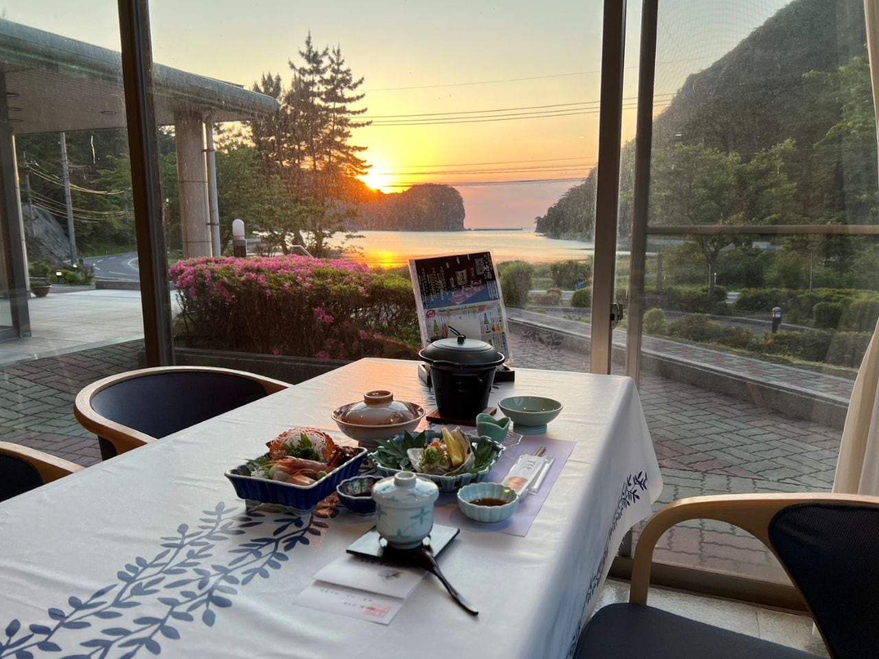 海に近くで疲れを癒す