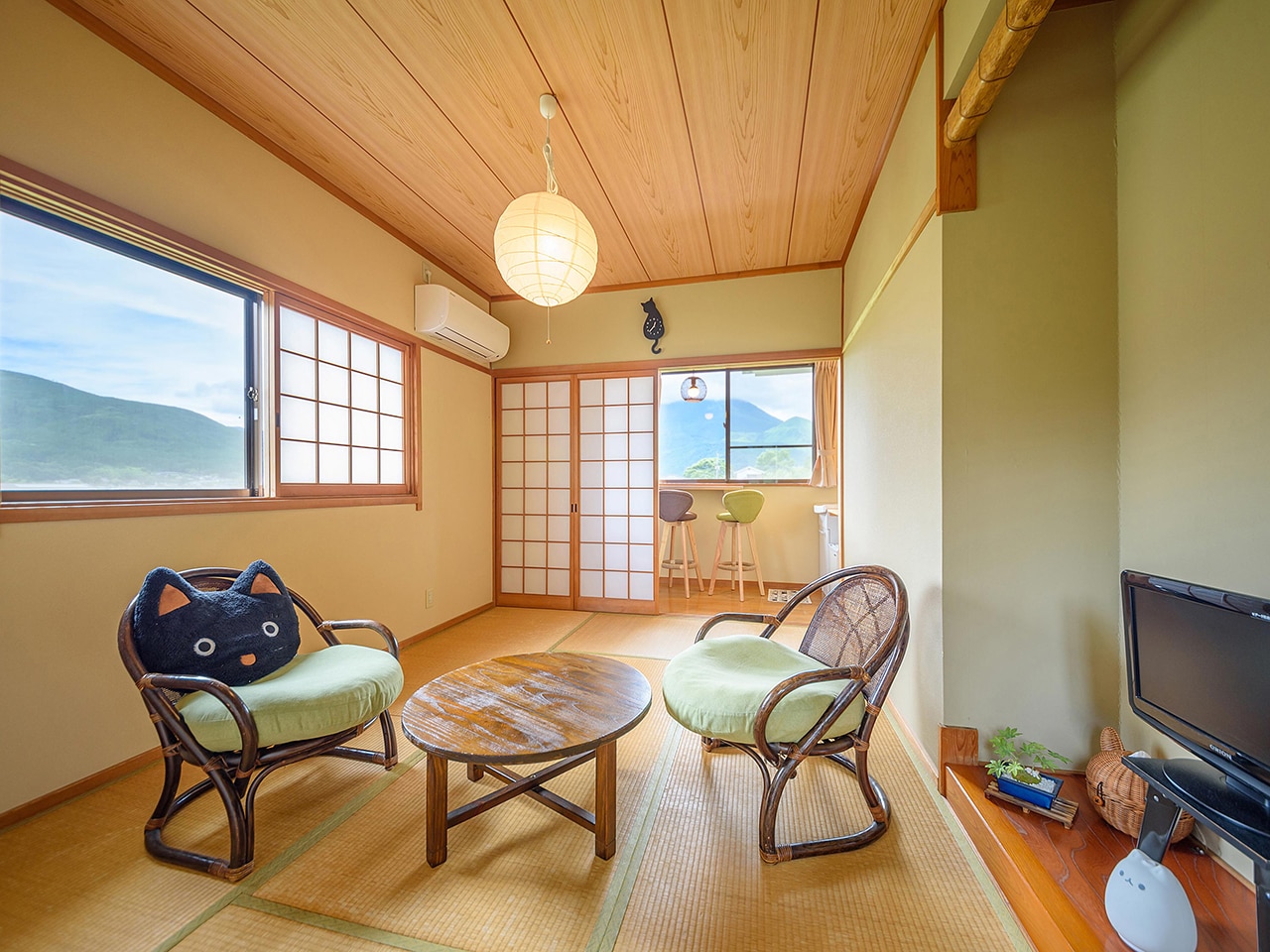 ＜角部屋＞由布岳ビュー☆和室６畳（トイレ洗面付）