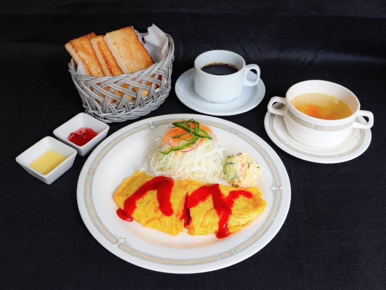 ハムチーズオムレツセット