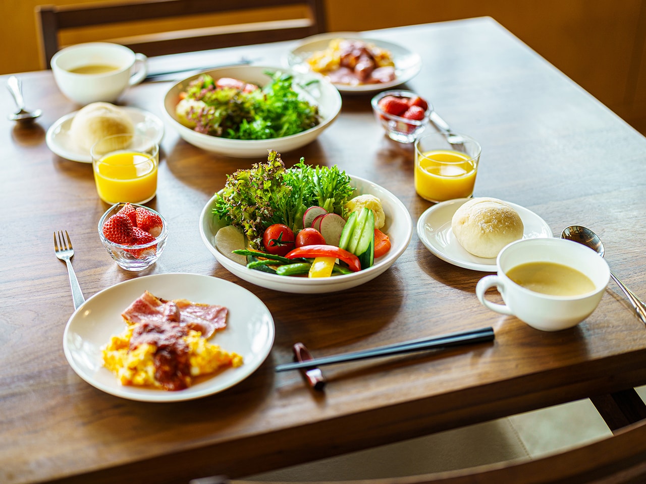 地産で作るヘルシー朝食