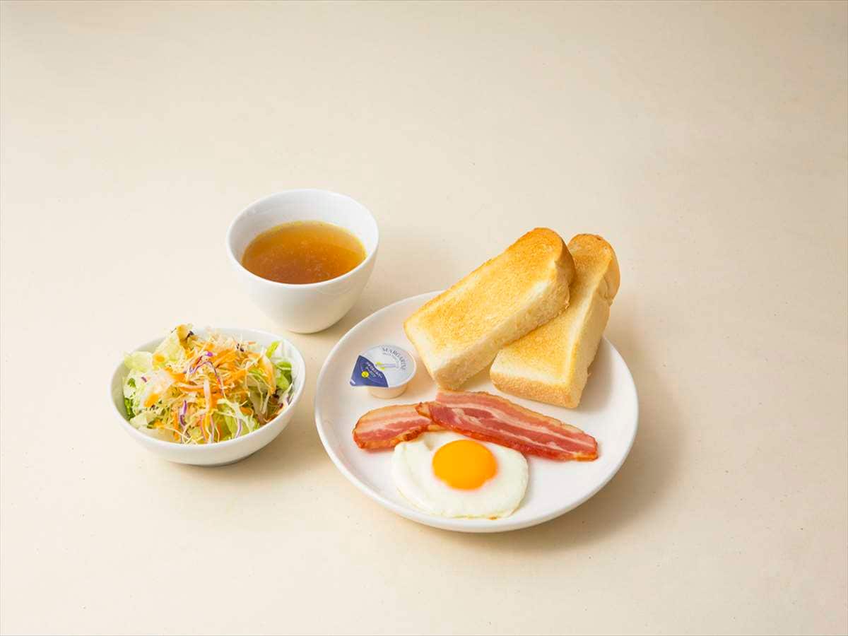 ベーコンエッグトーストセット