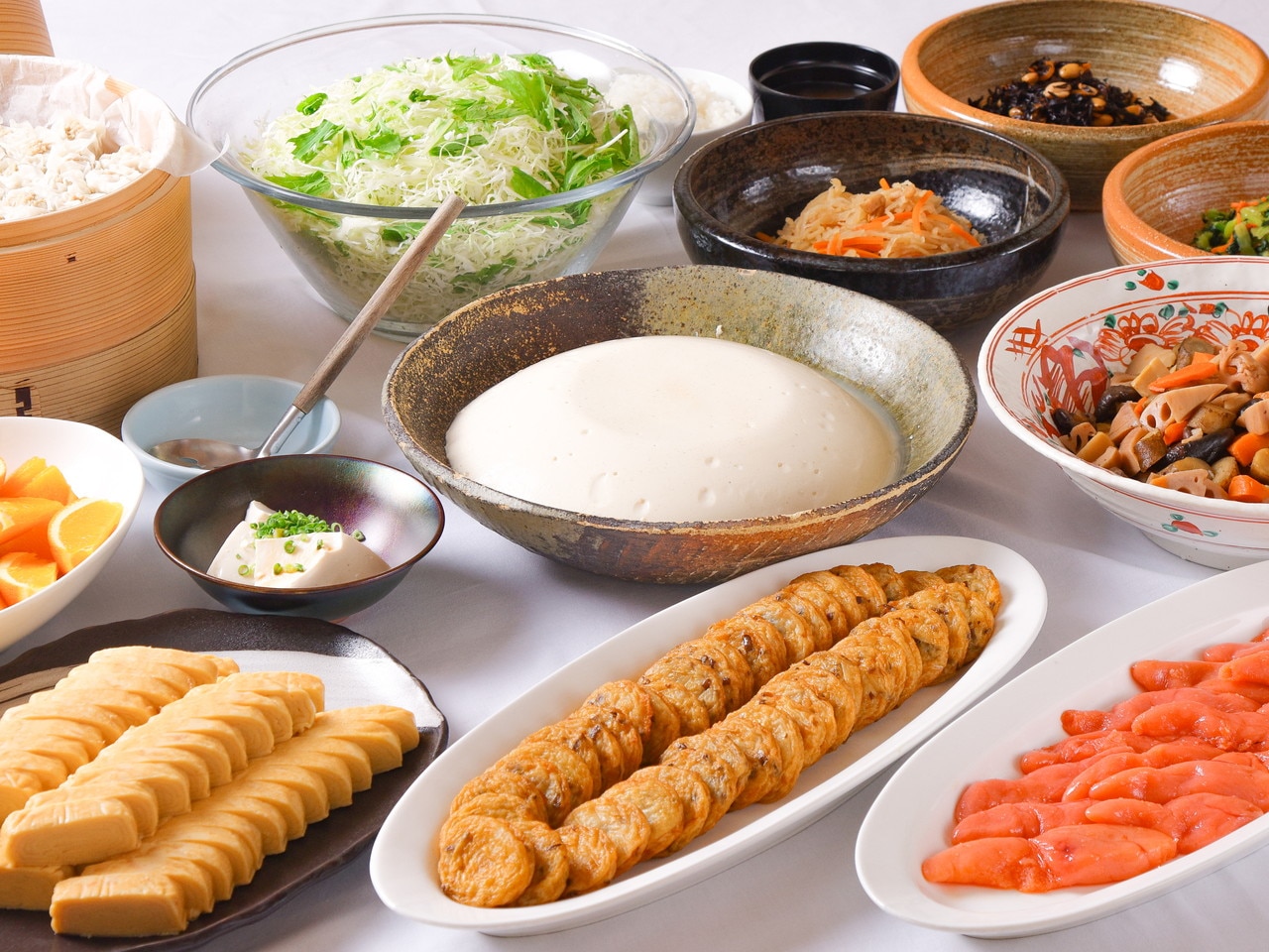 朝食ビュッフェ（メイン一例）