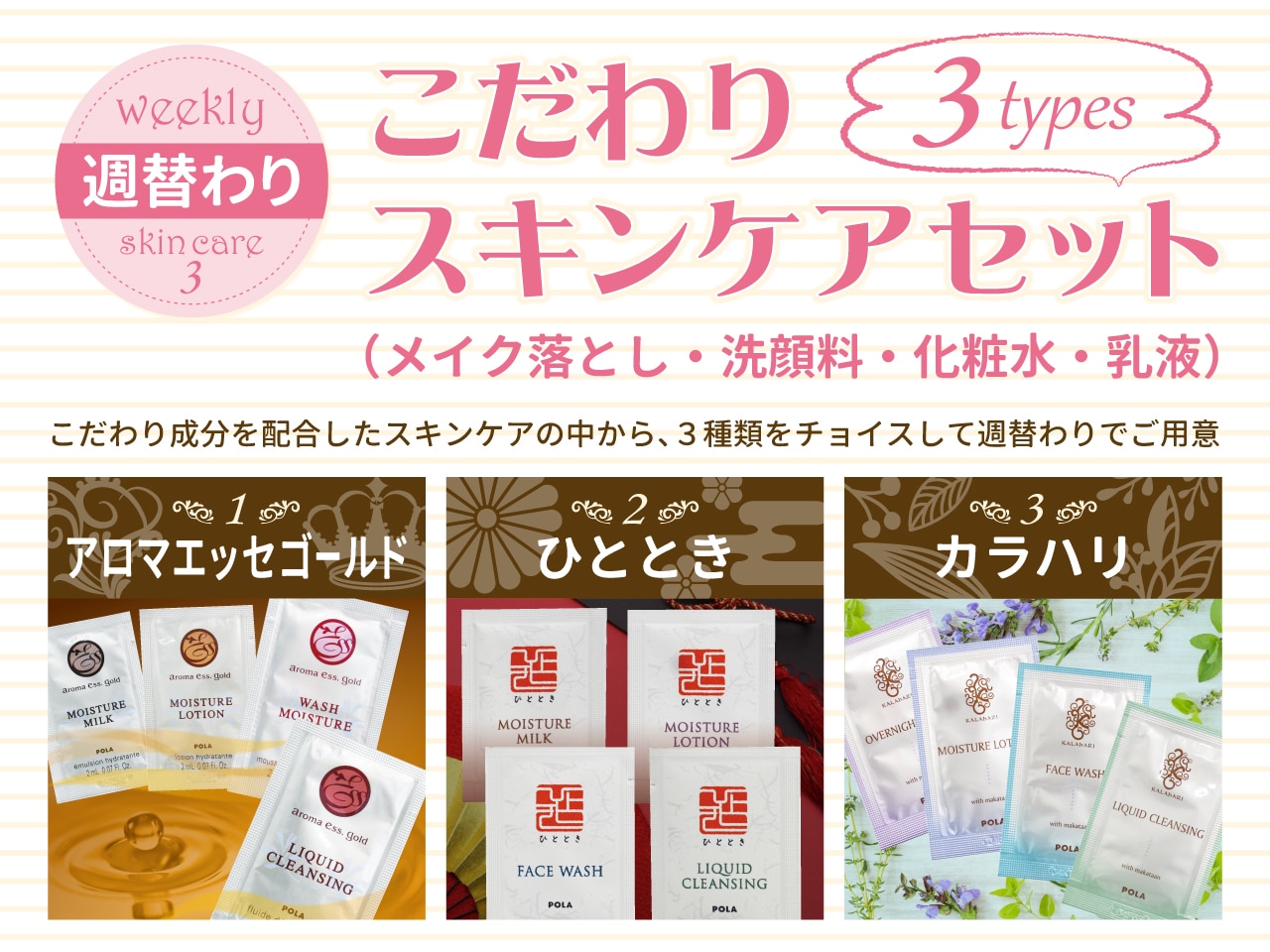 【女性限定】こだわりスキンケアセット