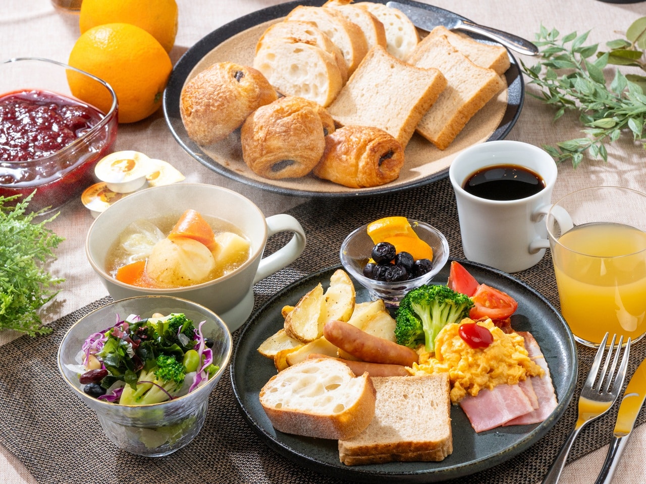 朝食ビュッフェ