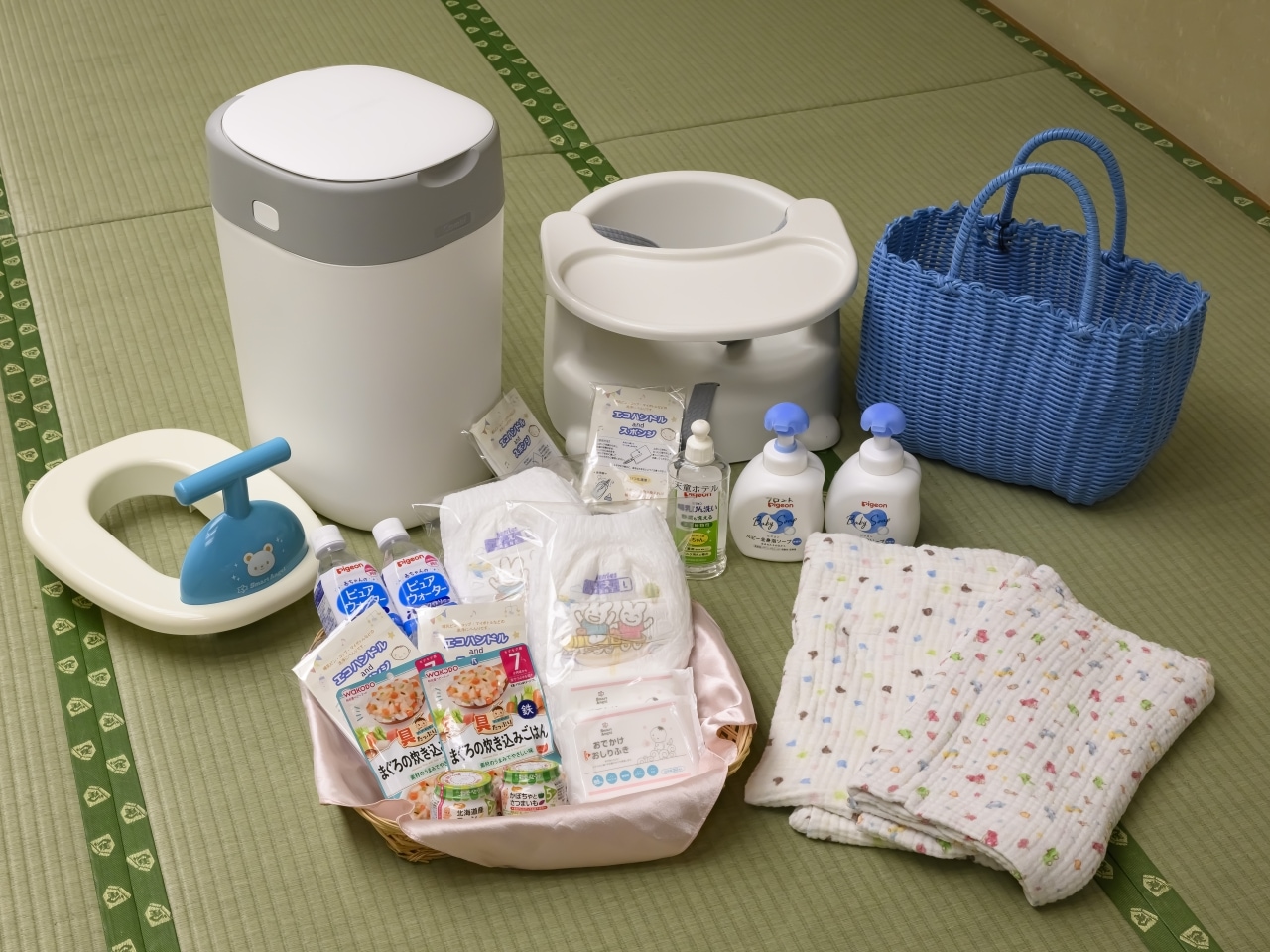 お子様用貸出・販売グッズ　お気軽にお申し付けください