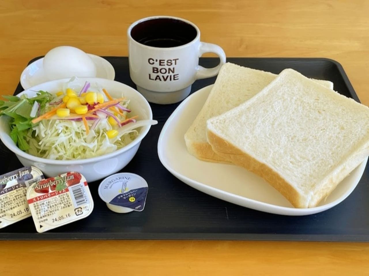 【無料軽朝食】盛り付け例