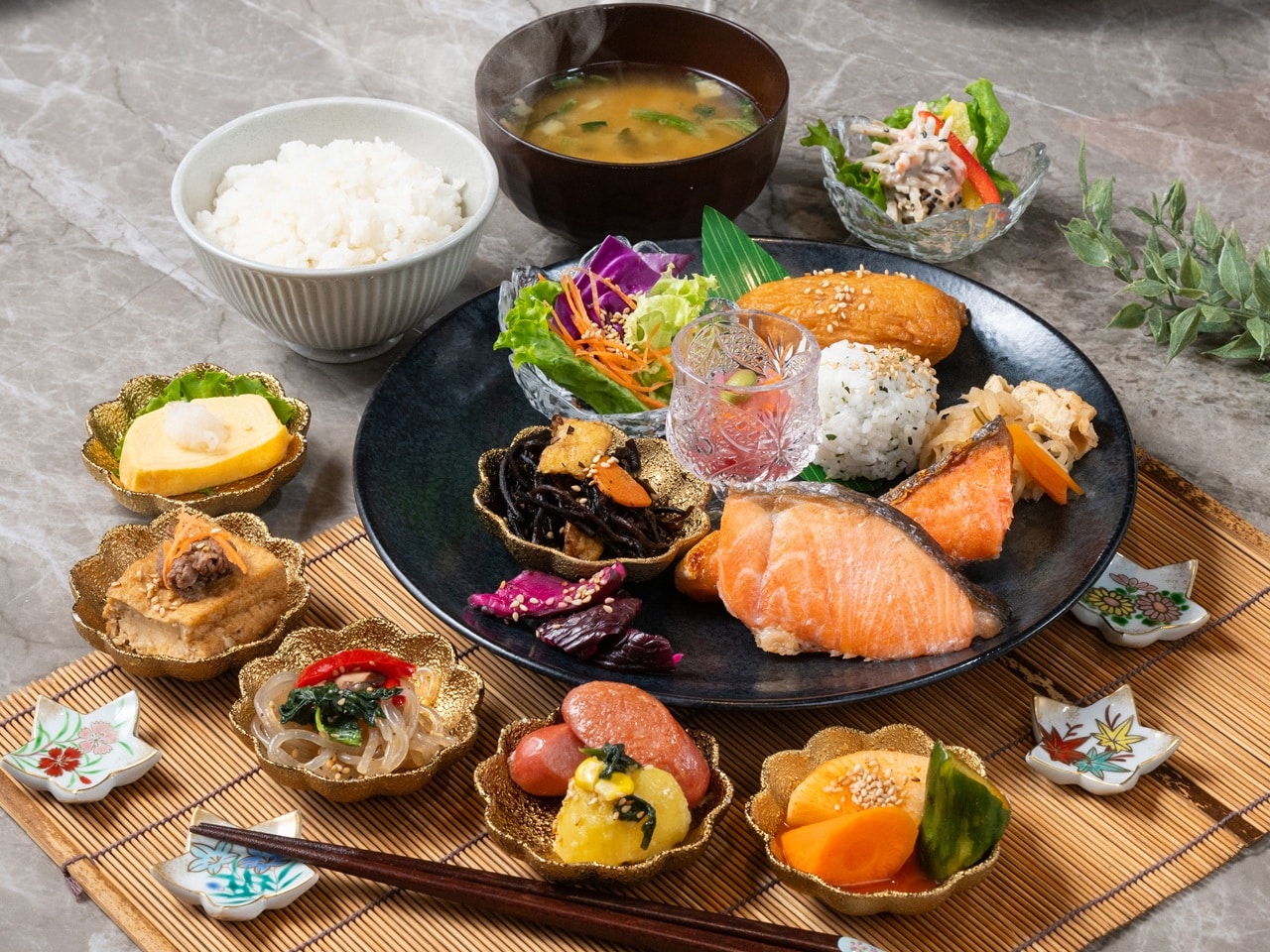 盛り付け例(和食)