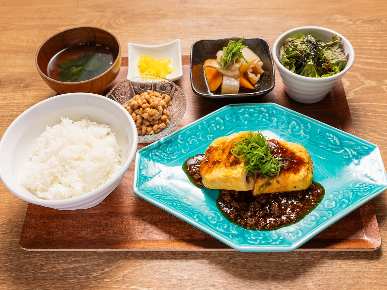 ■和牛たまごのあんかけ玉子焼き定食