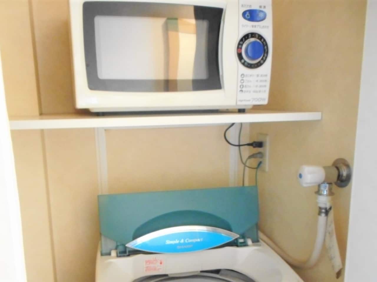 電子レンジ＆洗濯機付きのお部屋