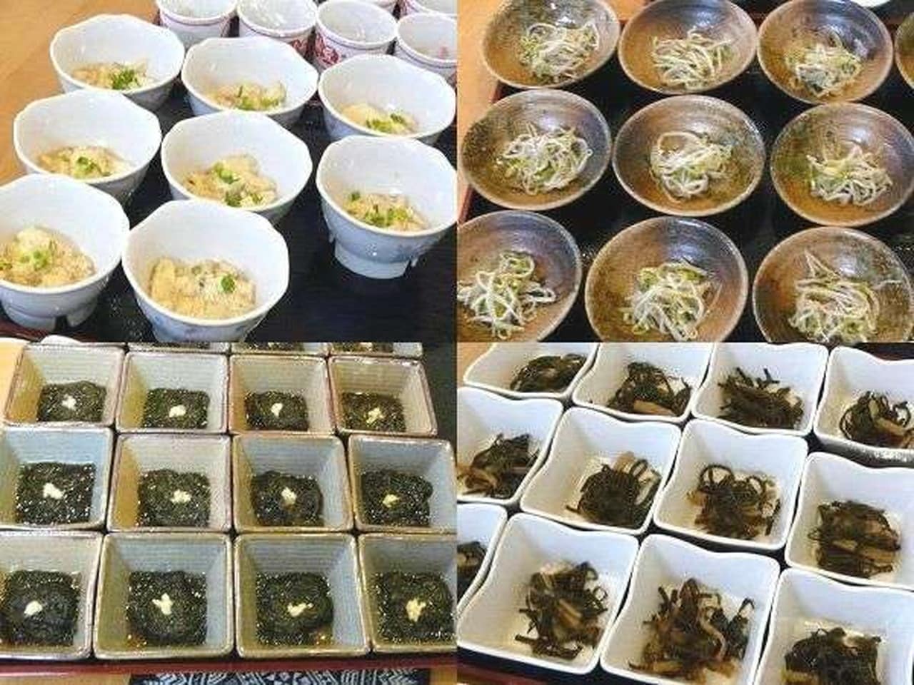 メインの他に数種類の小鉢もご用意しております。