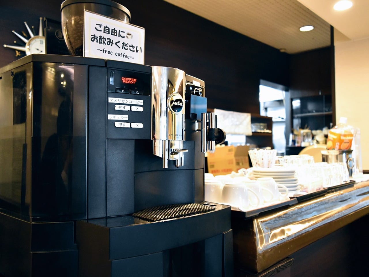 朝食後の一杯のコーヒーは格別です
