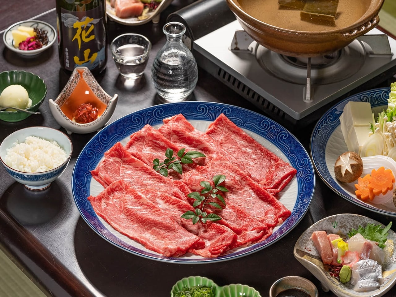 熊野牛しゃぶしゃぶ(一例)