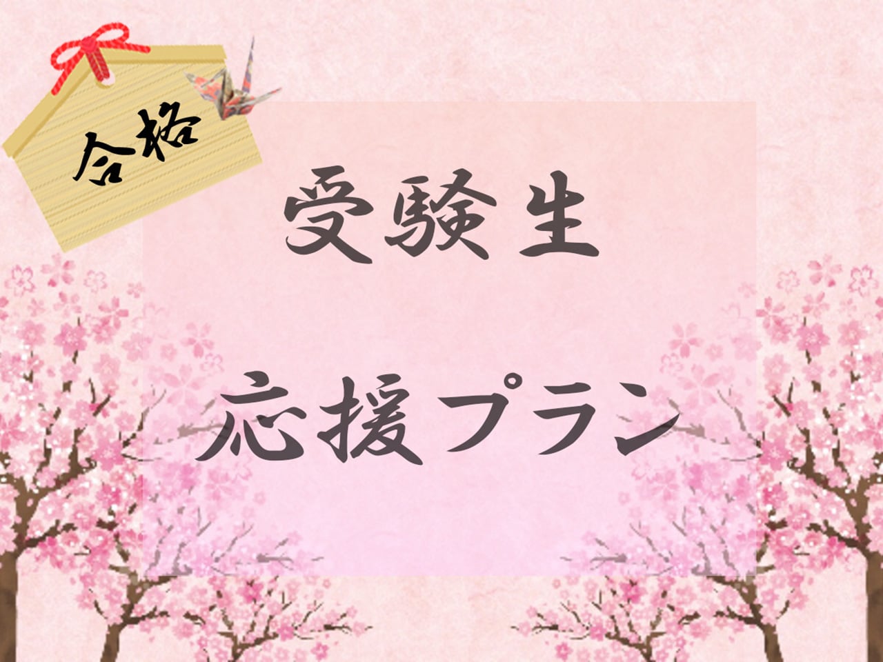 期間限定！受験生を全力で応援するプランが販売開始✍