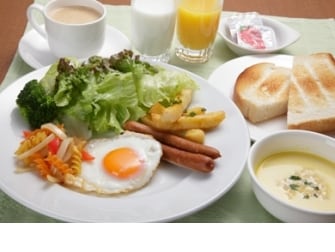 朝食の一例。